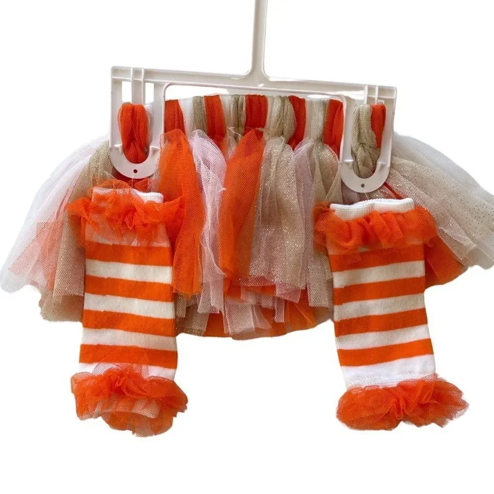 Baby Essentials Baby Girls Hello Pumpkin Bodysuit Set Size 6 Months NWT